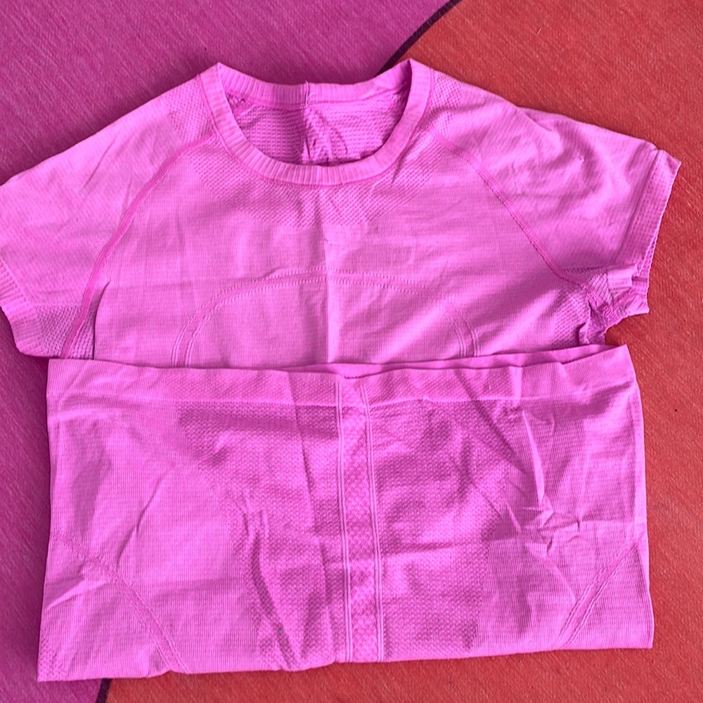 Pink lululemon shirt
